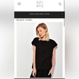 UZI NYC Black Tunic NEW Without Tags - One Size